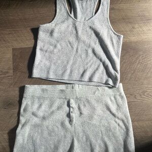 Aerie Light Gray Pajama Set